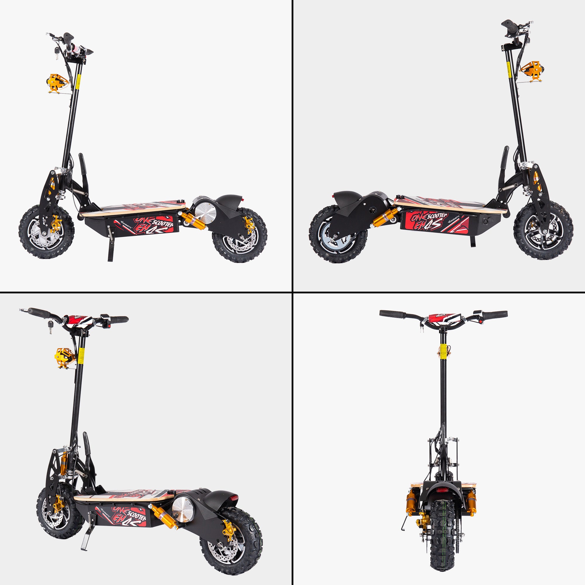 60V/12AH 2000W Off-Road Electric Foldable Scooter | OneScooter™ EX4S