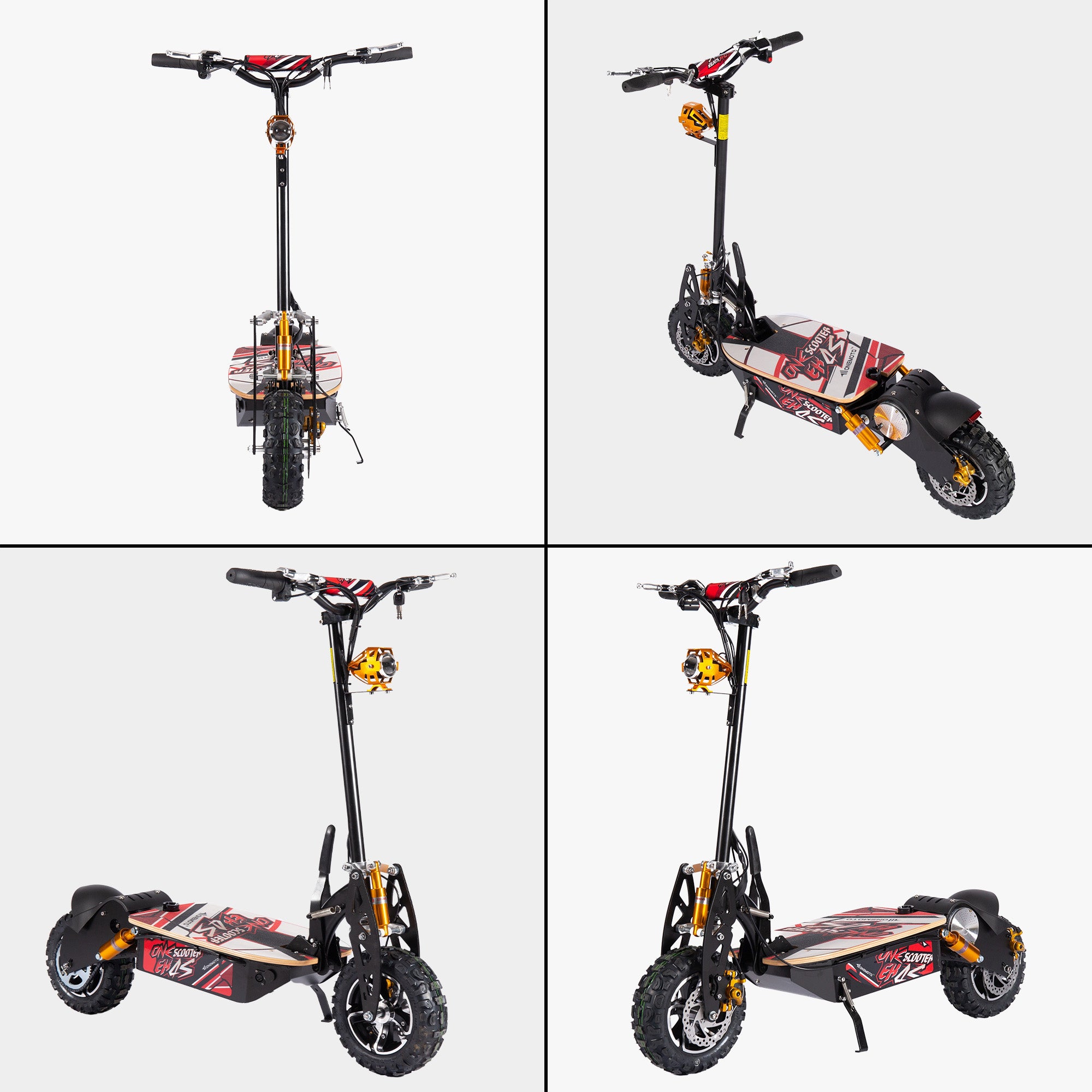 60V/12AH 2000W Off-Road Electric Foldable Scooter | OneScooter™ EX4S