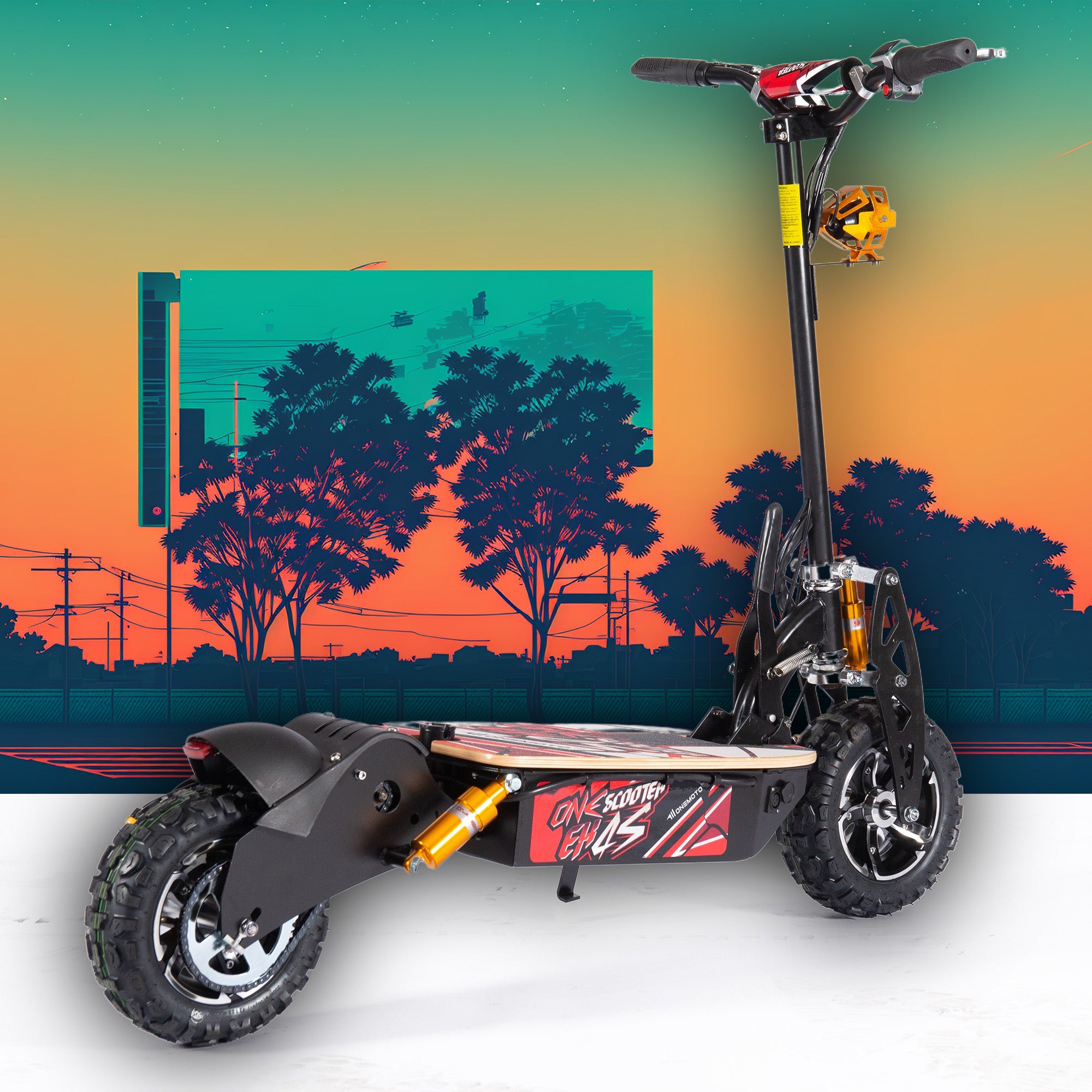 60V/12AH 2000W Off-Road Electric Foldable Scooter | OneScooter™ EX4S