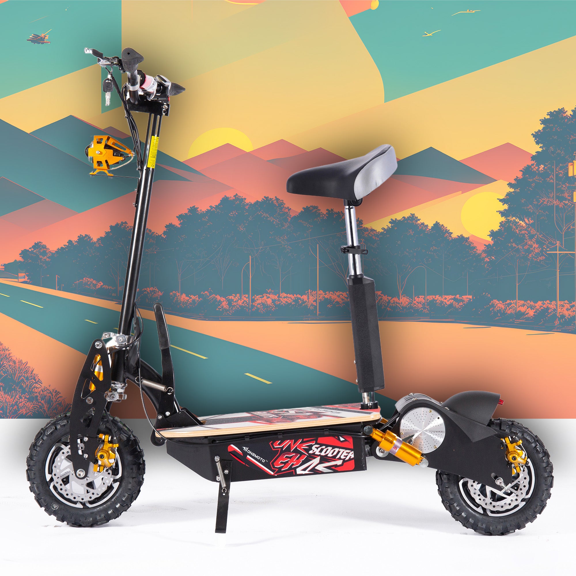 60V/12AH 2000W Off-Road Electric Foldable Scooter | OneScooter™ EX4S
