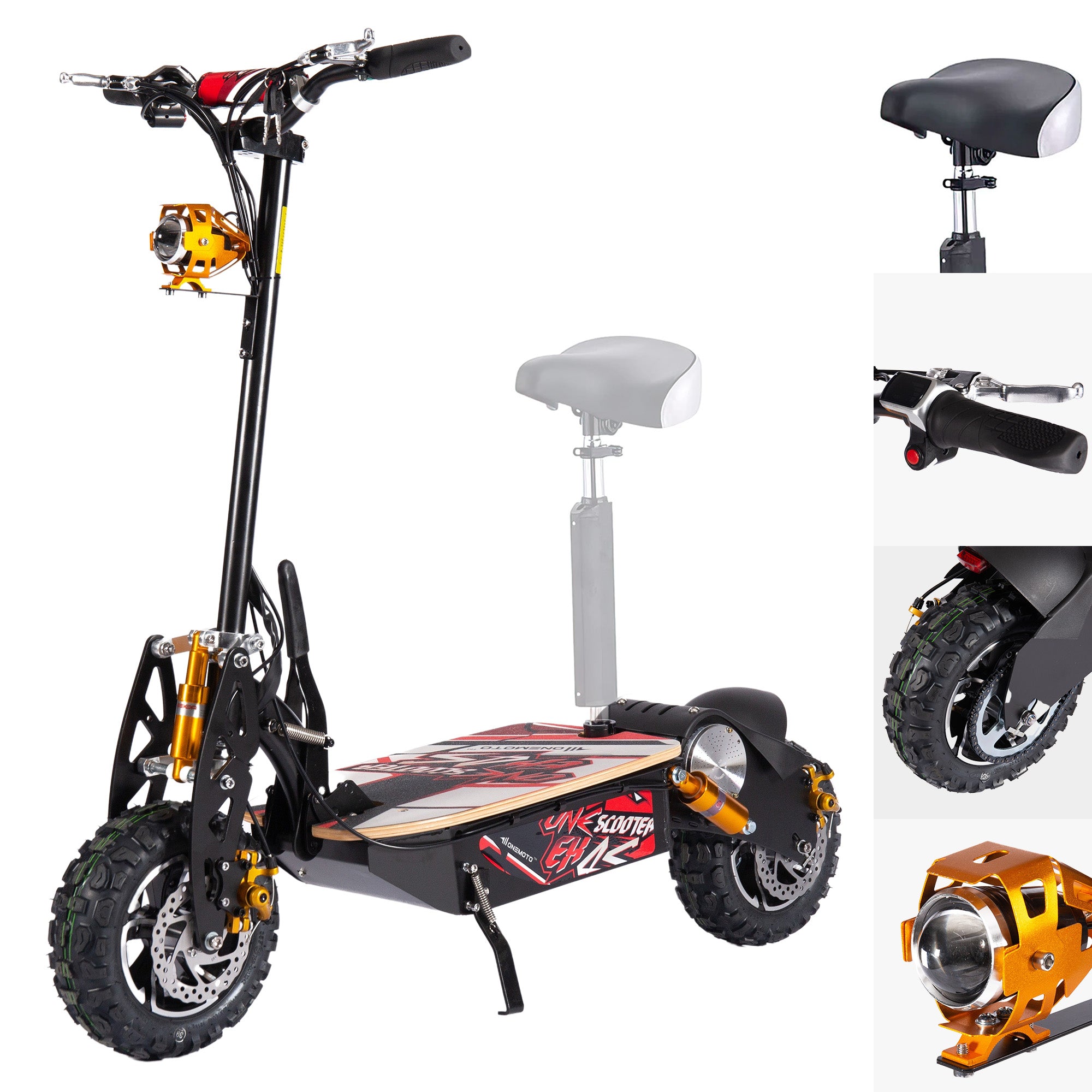 60V/12AH 2000W Off-Road Electric Foldable Scooter | OneScooter™ EX4S