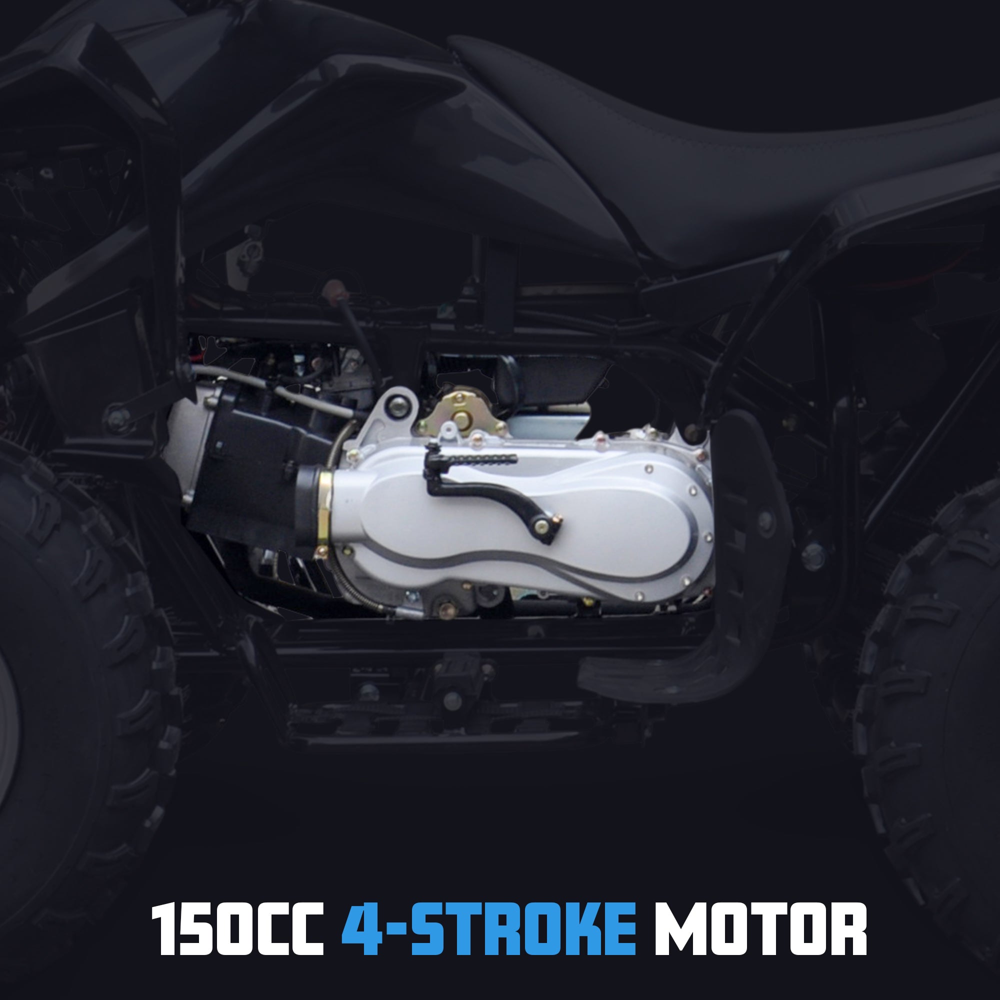 OneQuad™ PX5S-Black Kids 150cc Petrol Quad