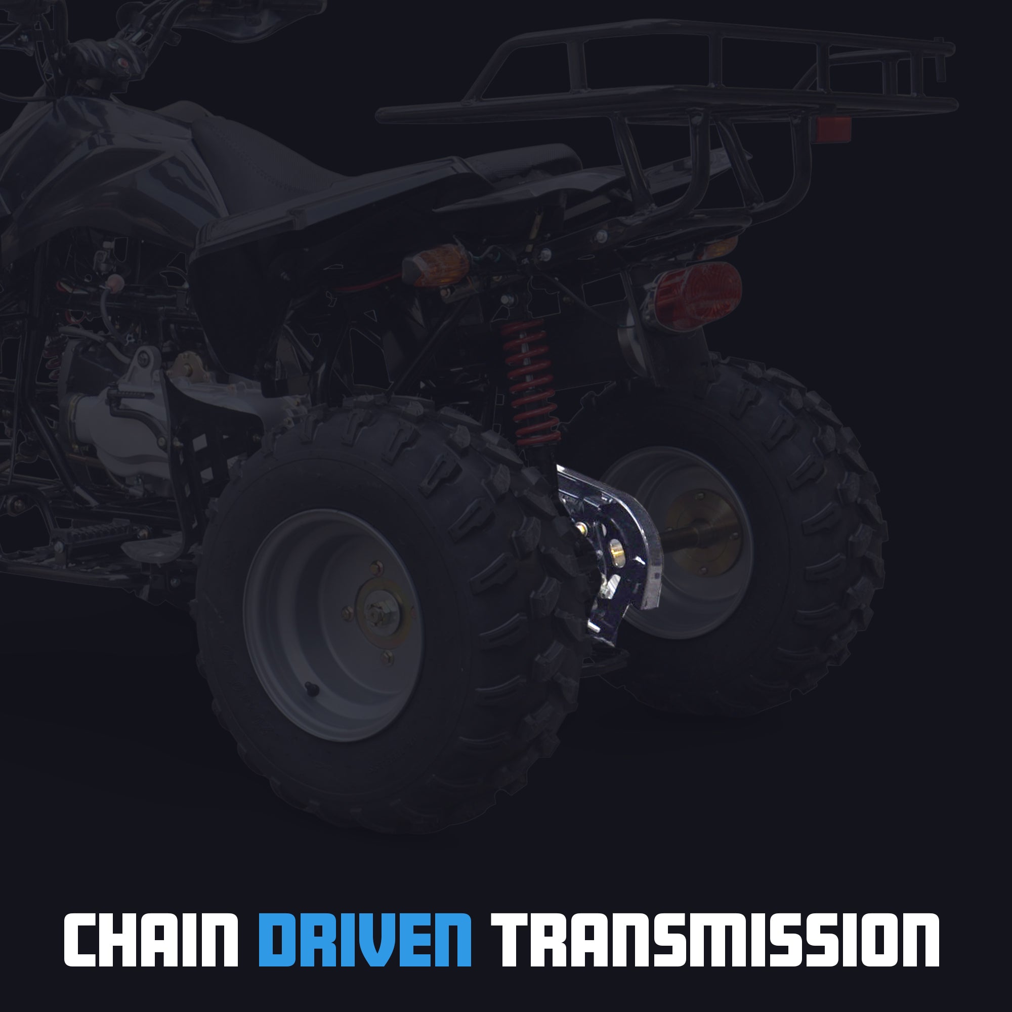 OneQuad™ PX5S-Black Kids 150cc Petrol Quad
