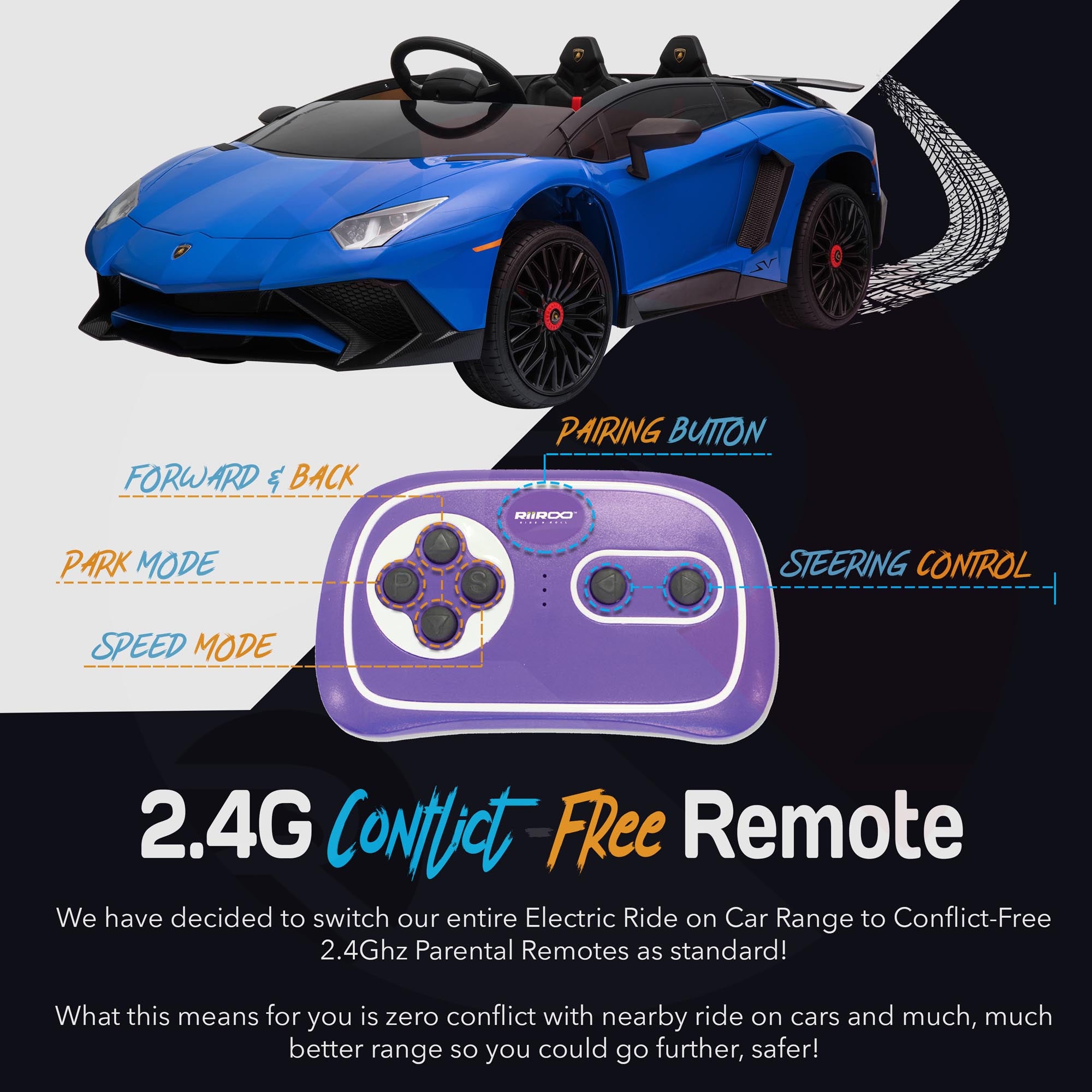 riiroo kids 12v lamborghini aventador sv ride on car 2 electric car leather seat soft eva tyres