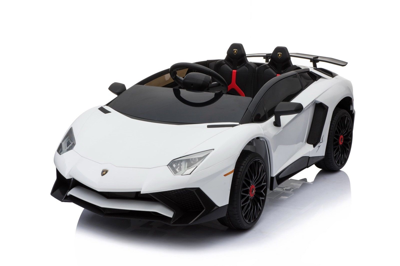RiiRoo Lamborghini Aventador Ride on Car - 12V 2WD White