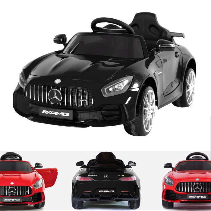 RiiRoo Mercedes Benz AMG GT R Ride On Car in black and red