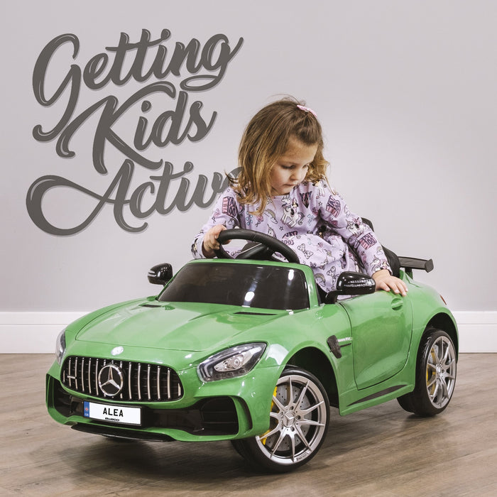 RiiRoo Mercedes Benz AMG GT R Ride On Car in green