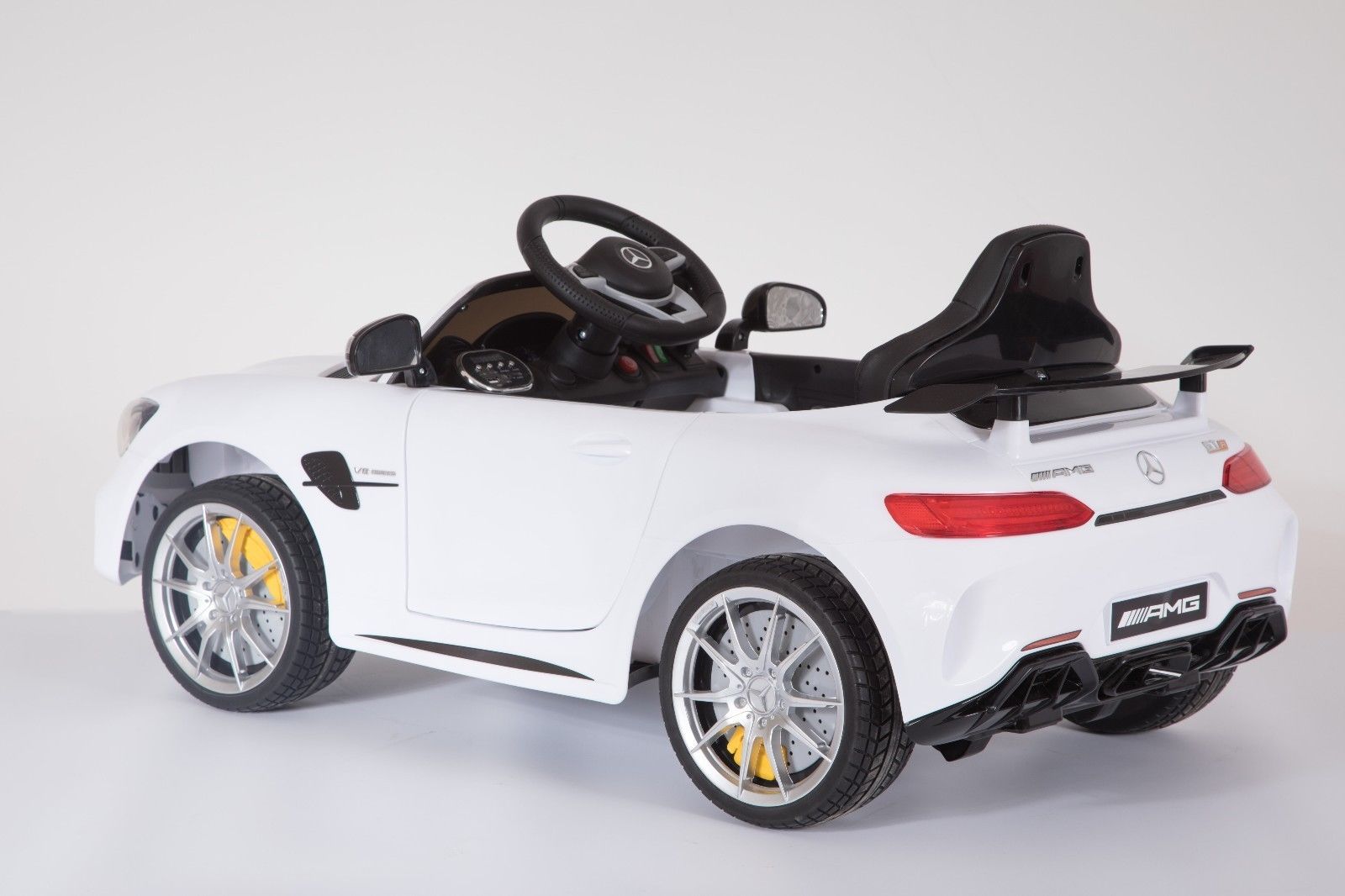 RiiRoo Mercedes Benz AMG GT R Ride On Car in white side