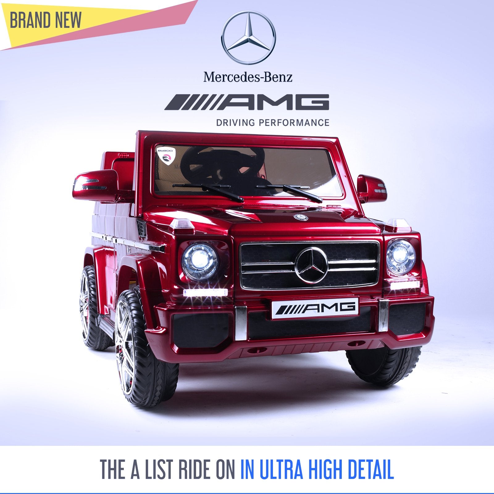 RiiRoo Mercedes G65 Kids Ride On Car - 12V 2WD