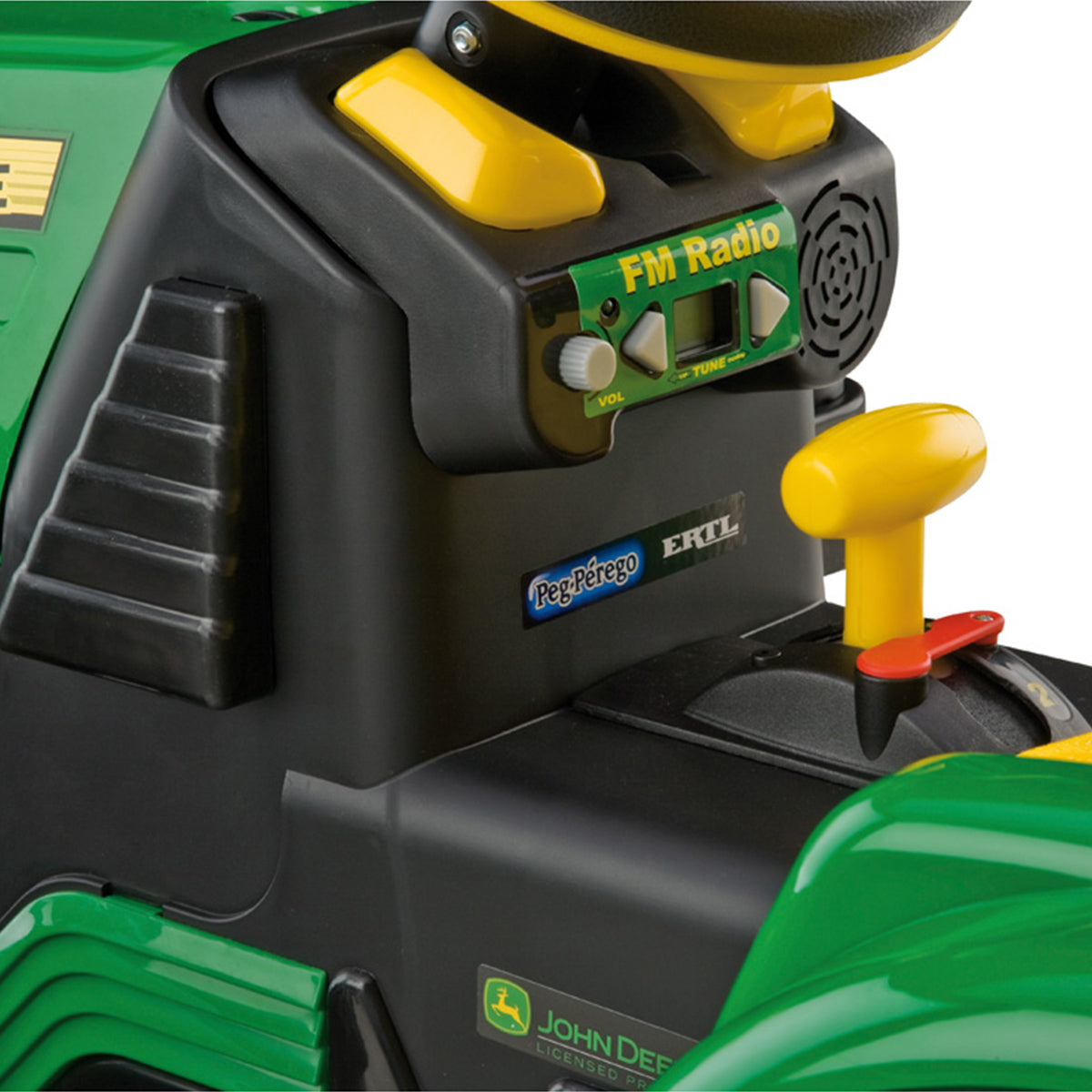Peg Perego John Deere Ground Force with Trailer - Green & Yellow