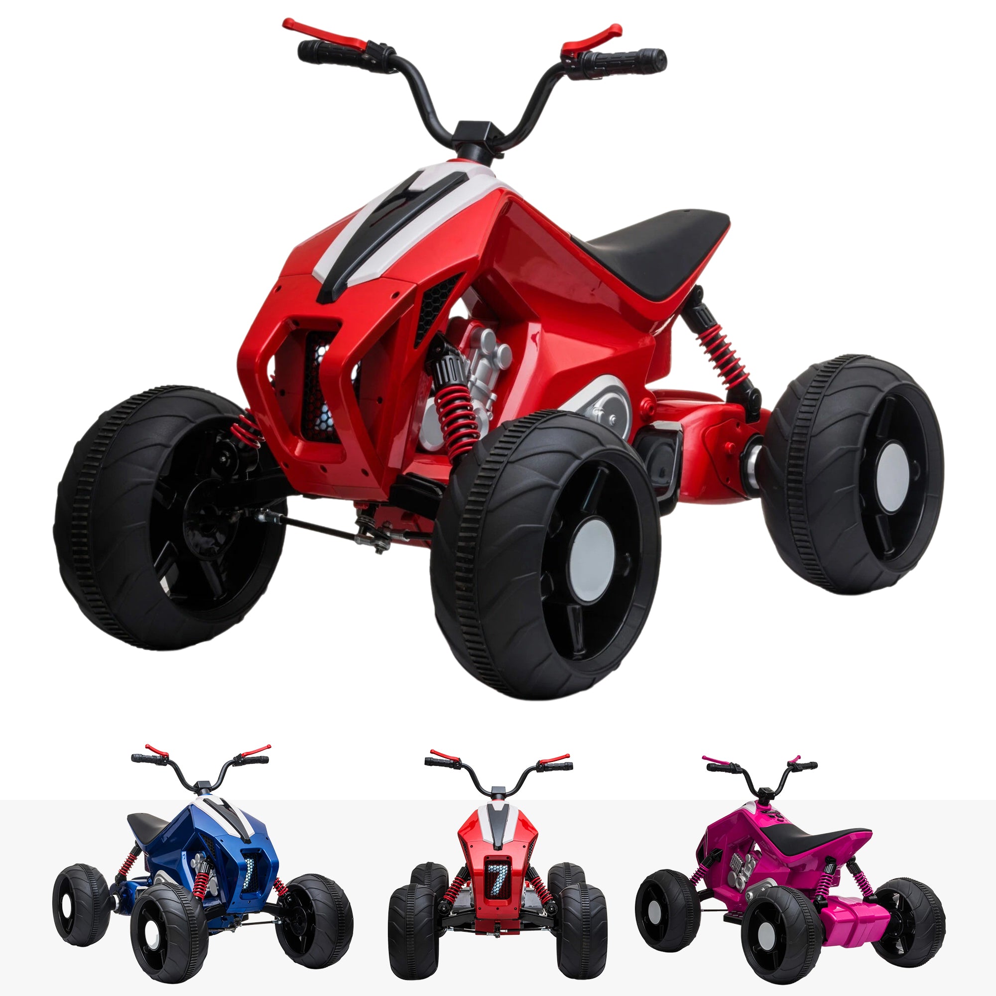 SevenCyberQuadee 24V Kids Electric Quad Bike Ride on Car Toy - Red.jpg