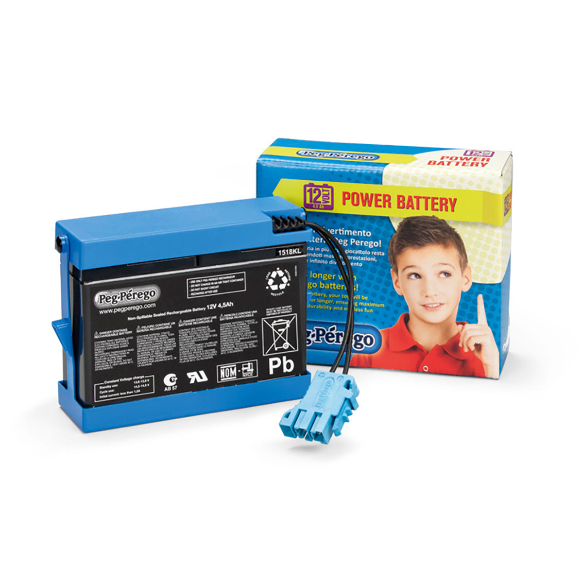Peg Perego 12V - 4.5AH Battery for Vespa - Blue