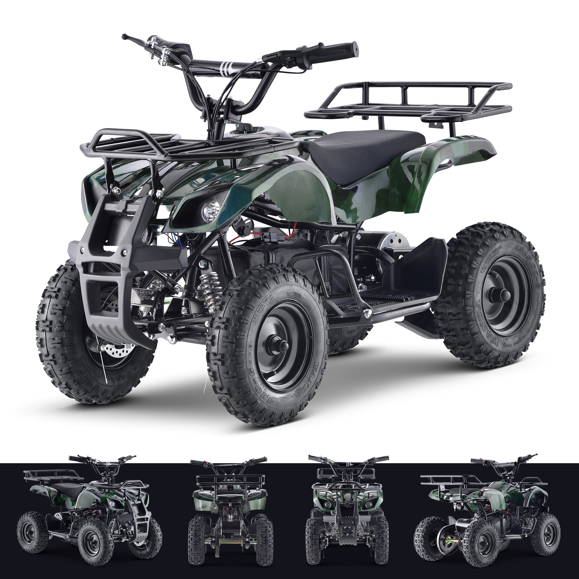 36V 1000W Kids ATV Electric Quad Bike - Army Green | OneATV™ EX3S