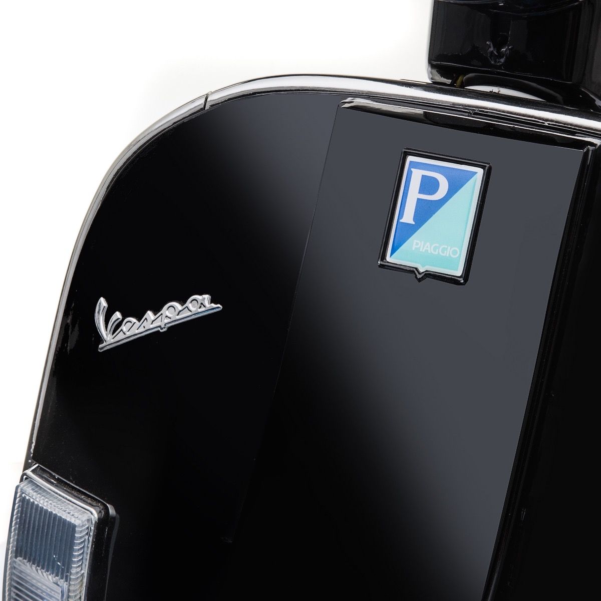 vespa px150 12v ride on black5 1 licensed kids electric scooter battery powered motorbike