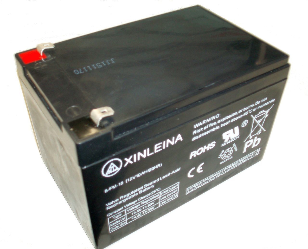 vyr 10812v10ah2 71536 riiroo 12v 10ah rechargeable battery for electric kids ride on cars bikes quads