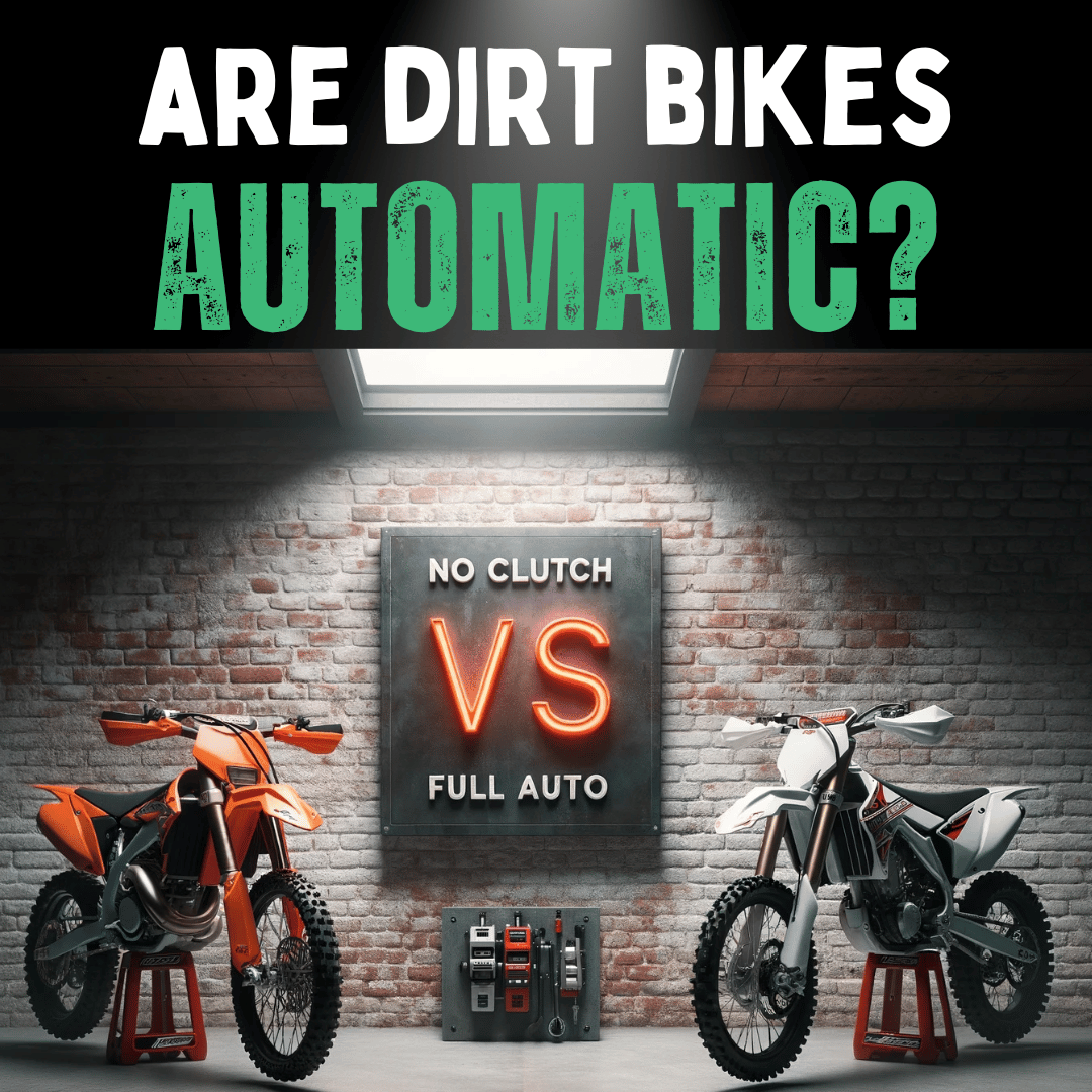 An image showing a manual and an automatic dirt bike.