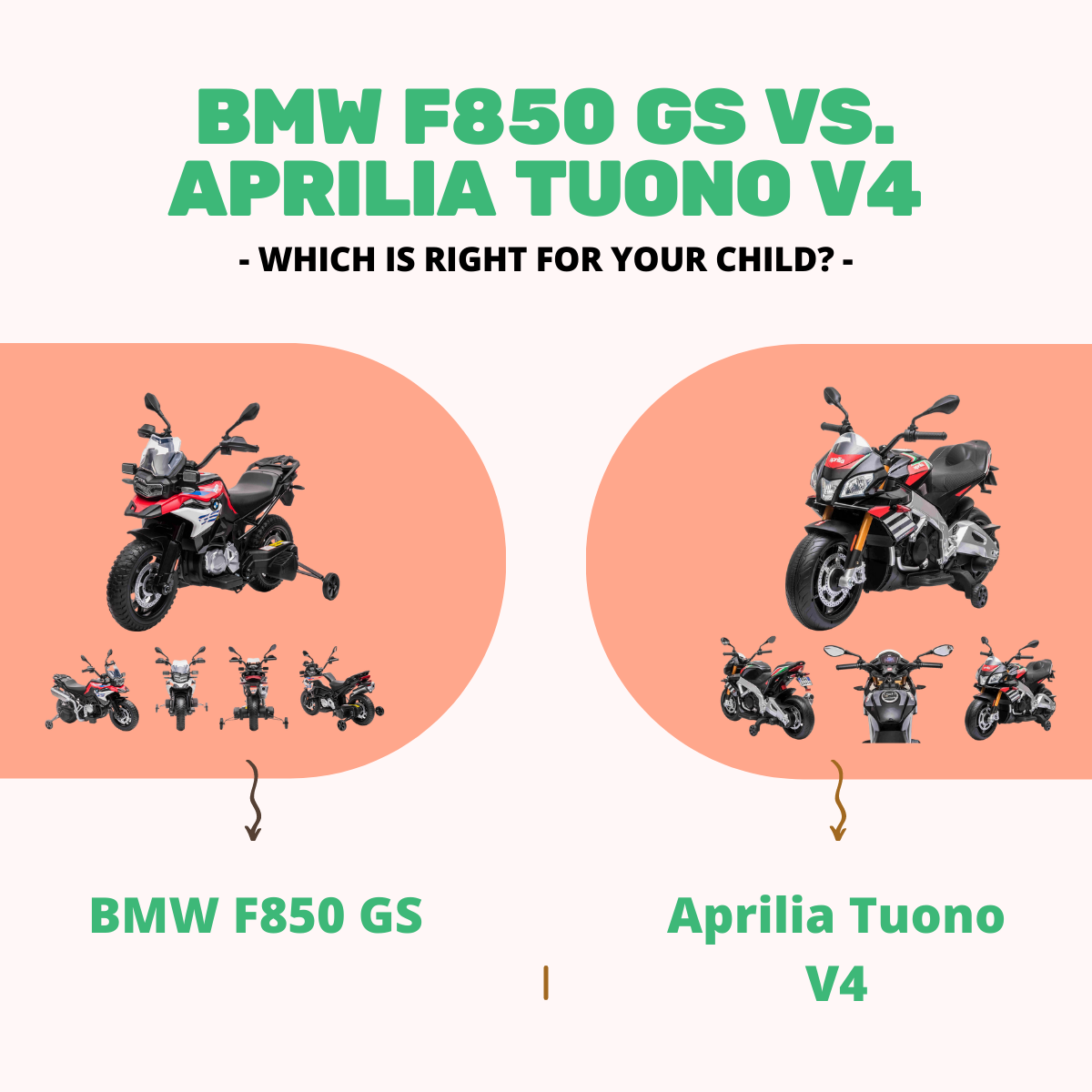 BMW F850 GS vs. Aprilia Tuono V4 - Which is Right for Your Child?