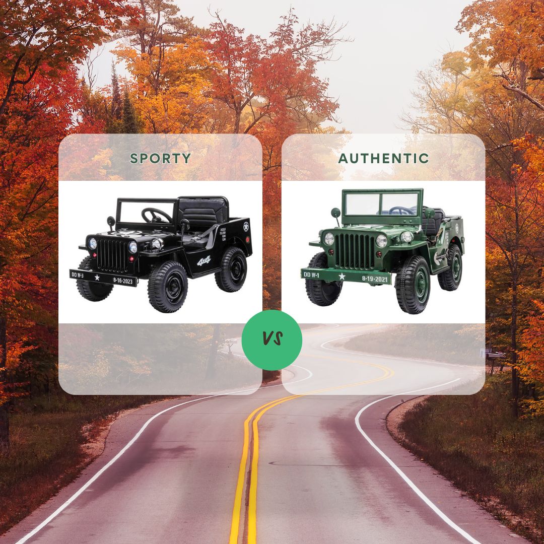 Difference Between The 24V Hotchkiss Willys Jeep Style and the 12V Hotchkiss Willys Mini Jeep Style