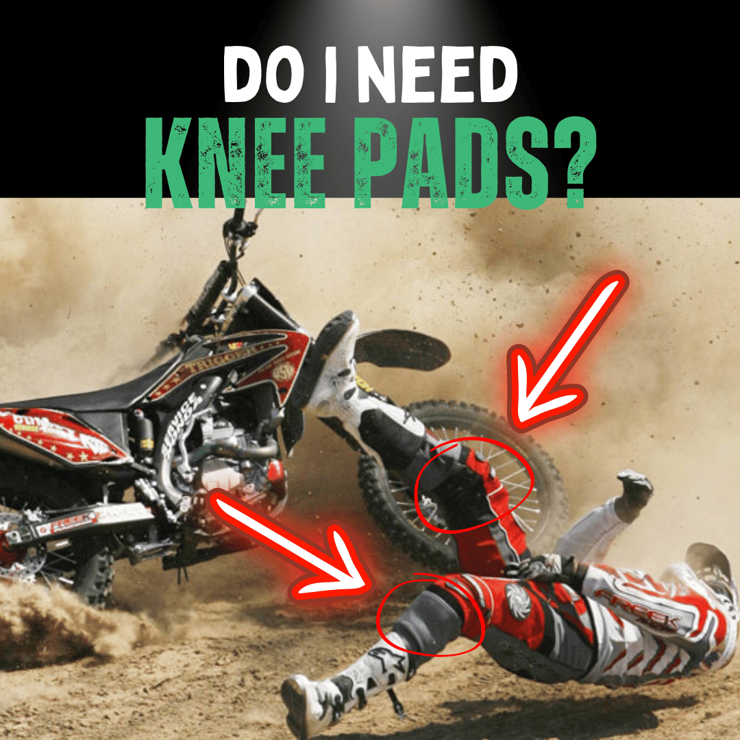 an image showing the importance of wearing dirt bike knee pads