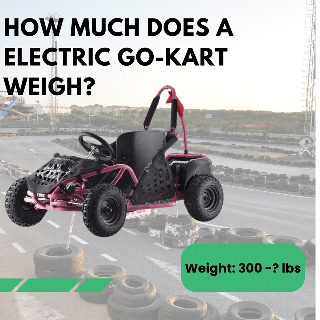 Electric go-kart being weighed for performance optimization