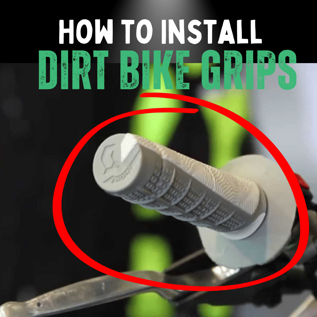 a image of a dirt bike grip with red circle