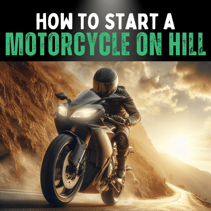 An image of a motorcycle going up hill