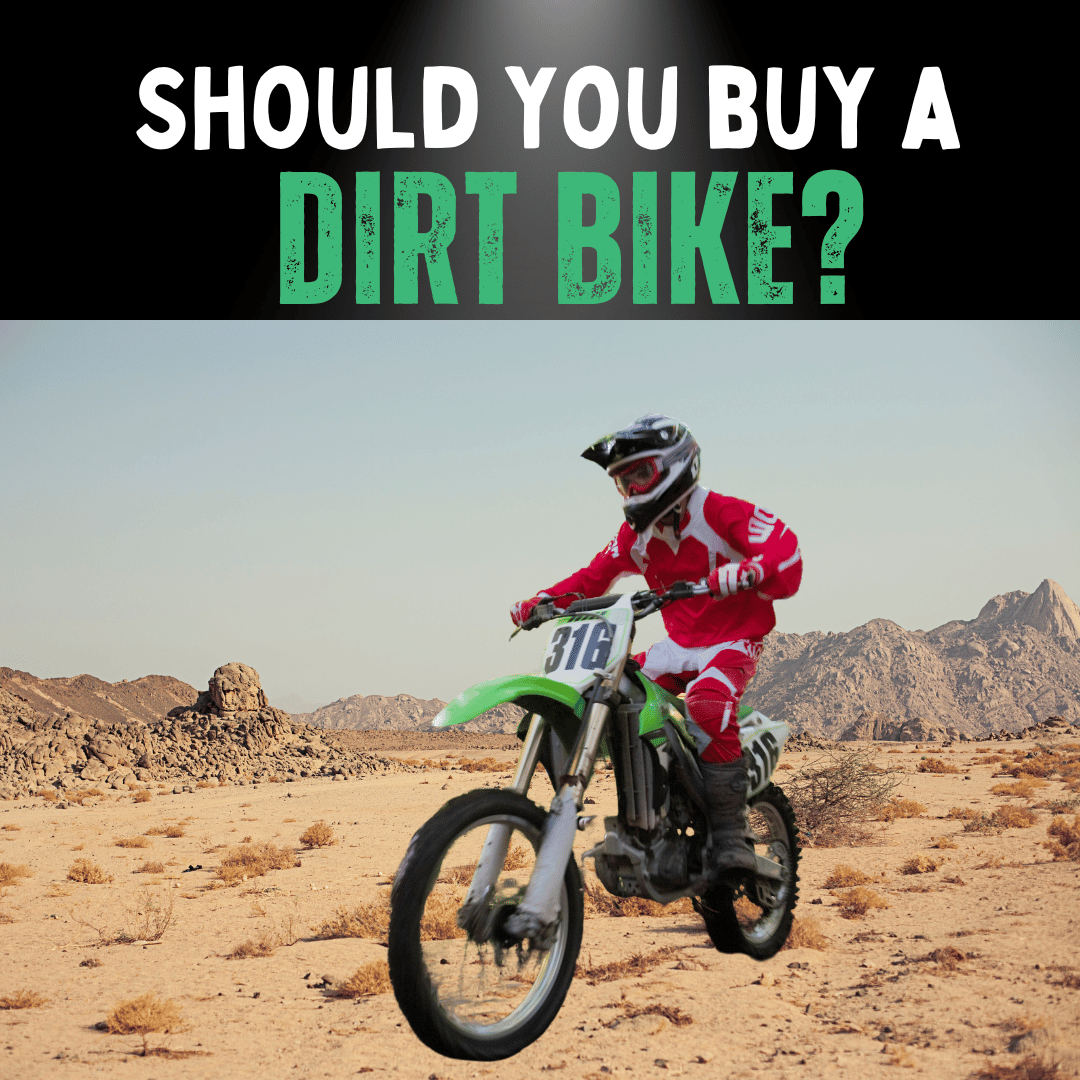 A teen in the desert on a dirt bike