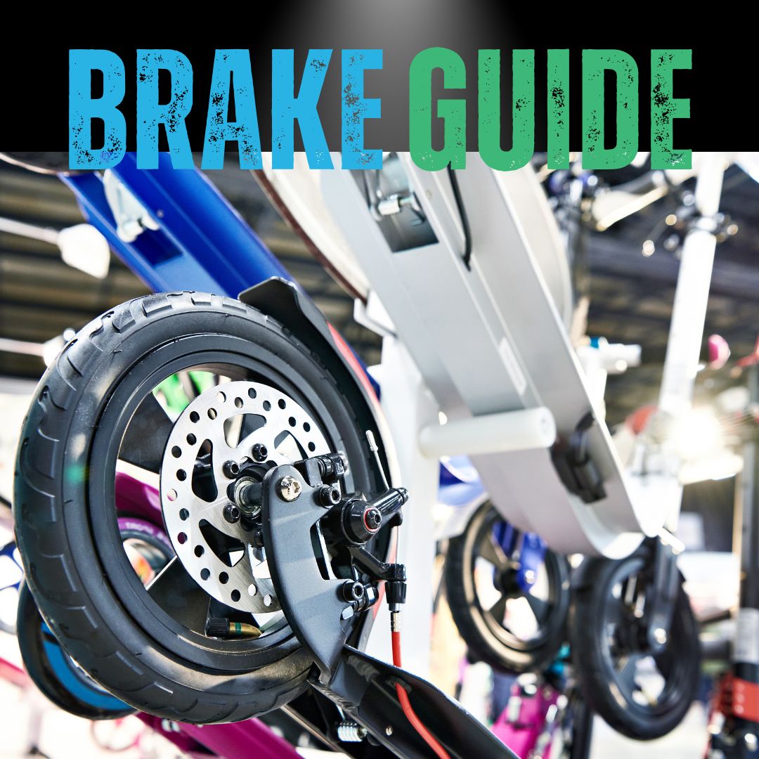 An image showing an escooter disc and brake