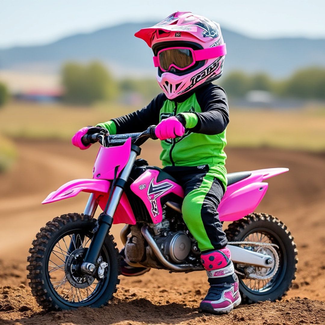 child on a 50cc dirt bike