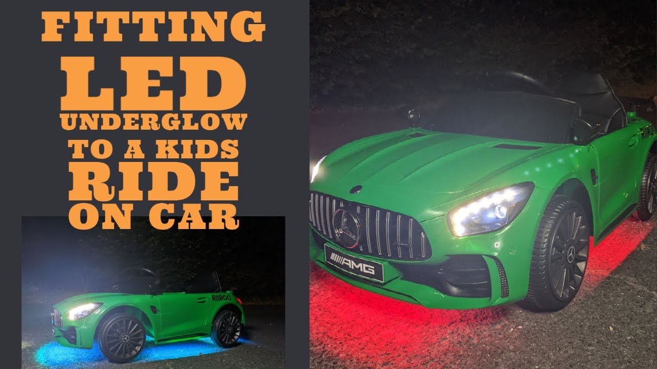 How to Fit Underglow to a Kids Ride on Car - Power Wheels LED Neon Underbody Lights