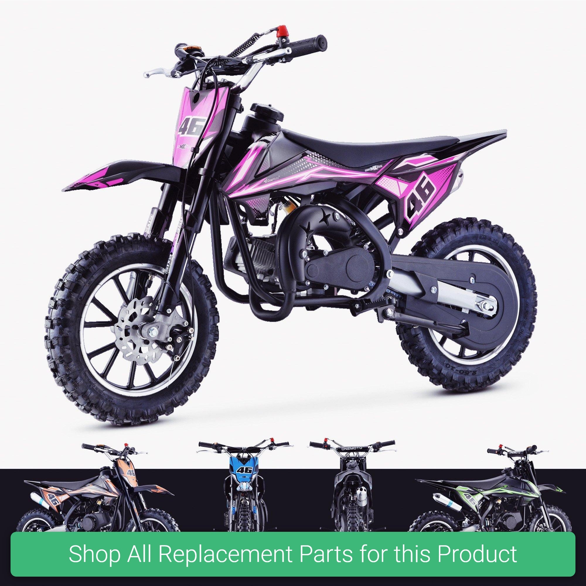 Replacement Parts and Spares for Kids 49CC Dirt Bike 2 Stroke - OneMX™ | PX1S - OneMX-PX1S-VARI - DBK01-