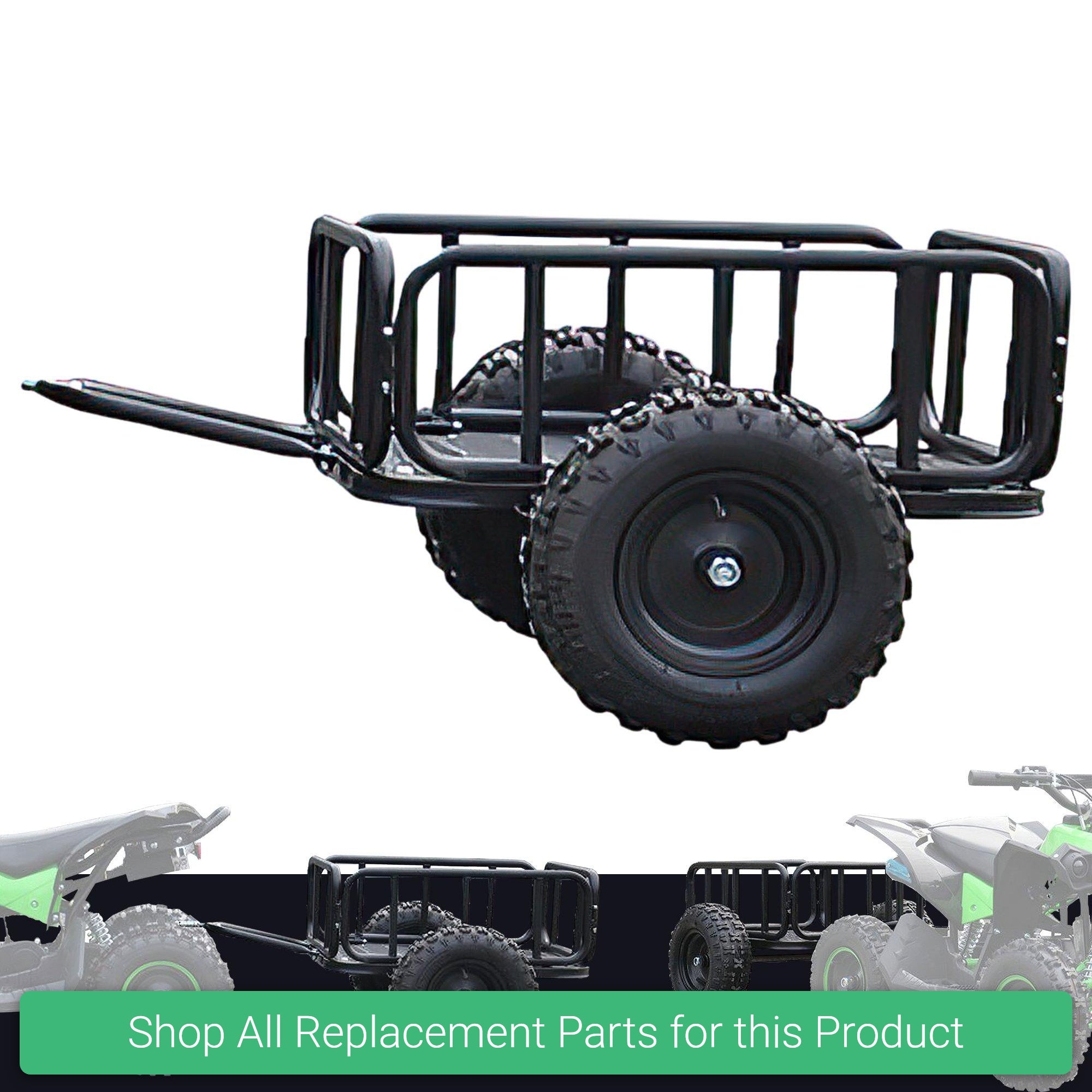 Replacement Parts and Spares for Kids Mini Quad Trailer - OneQuad™ Compatible - OneTractor-PX2S-ADDON-Black - Mini Trailer For ATV-Black