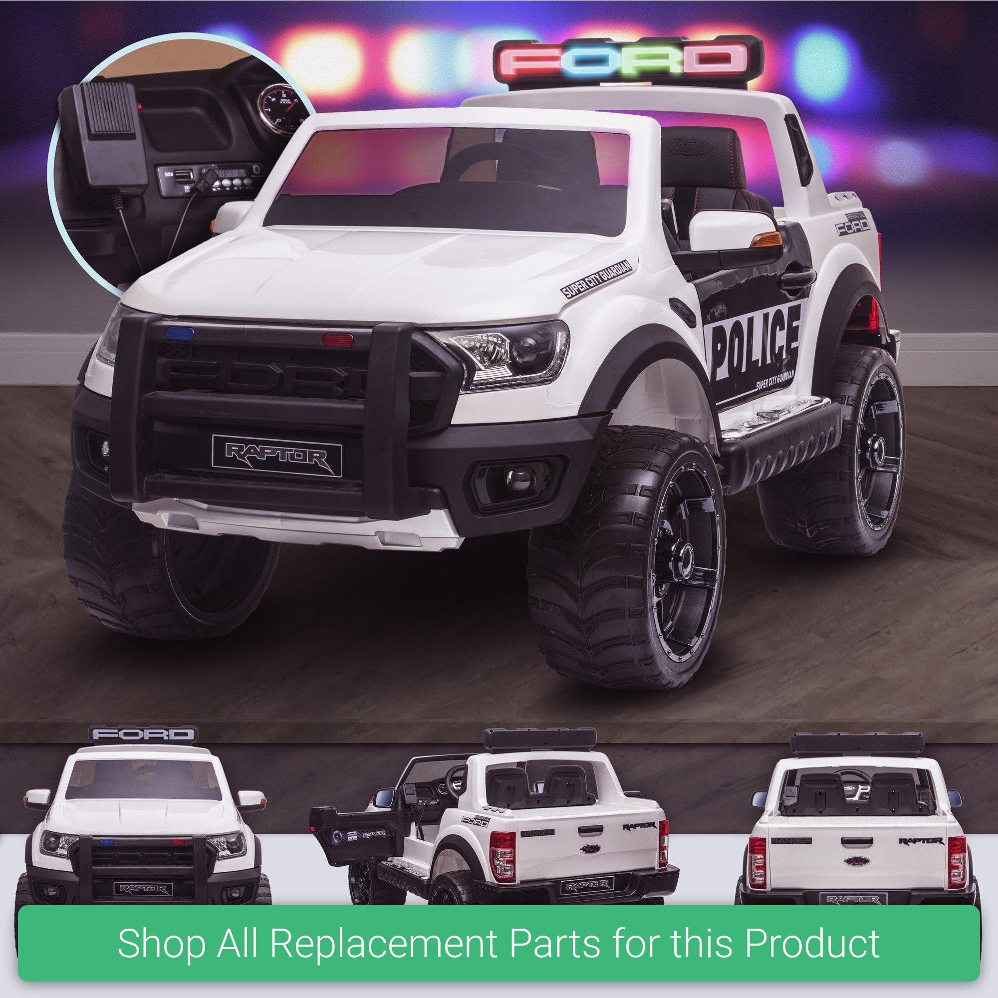 Replacement Parts and Spares for Kids Ford Ranger Wildtrack - Police ...
