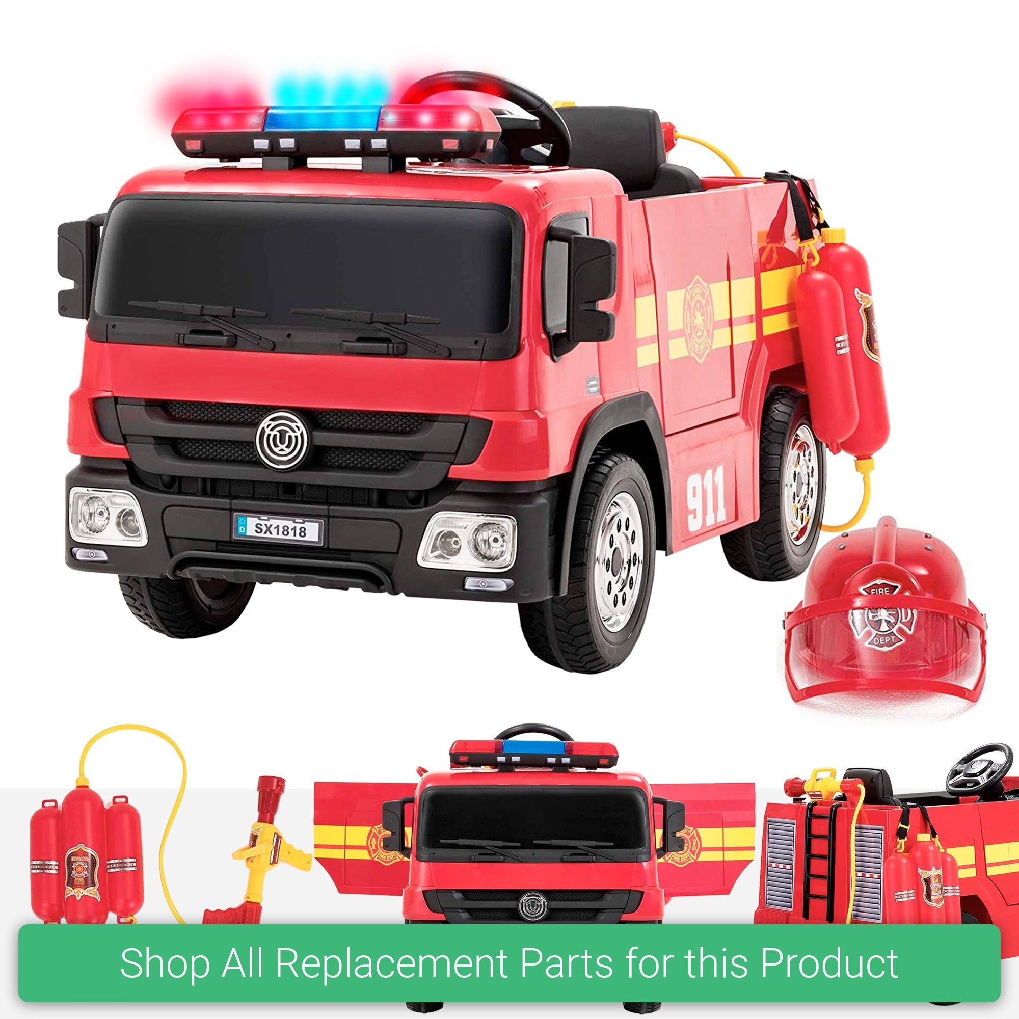 Replacement Parts and Spares for Kids Fire Engine - FIR-ENG-5 - SX1818