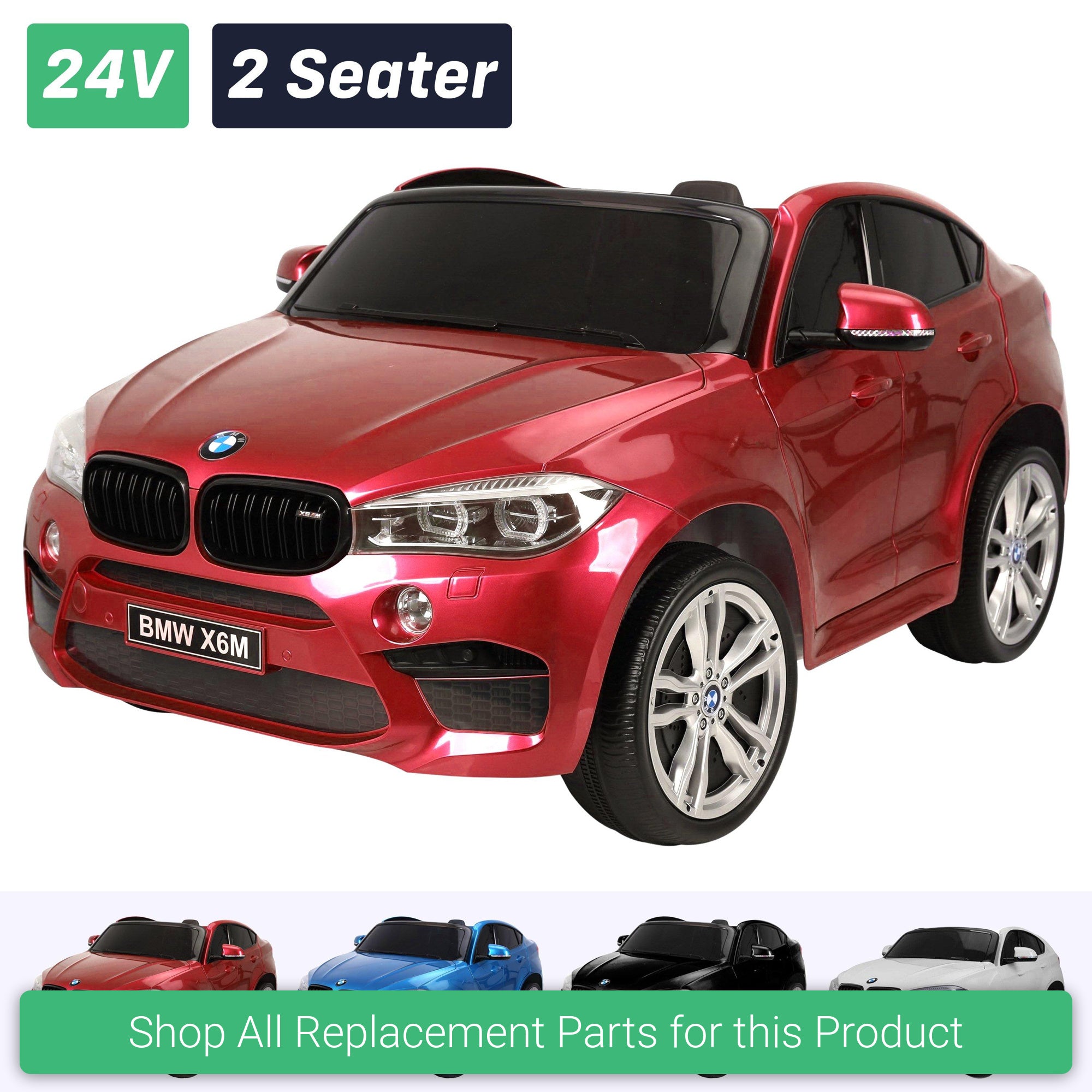 Replacement Parts and Spares for Kids BMW X6M - 2 Seater 24V - X6-24-VARI - JJ2168 - 24v