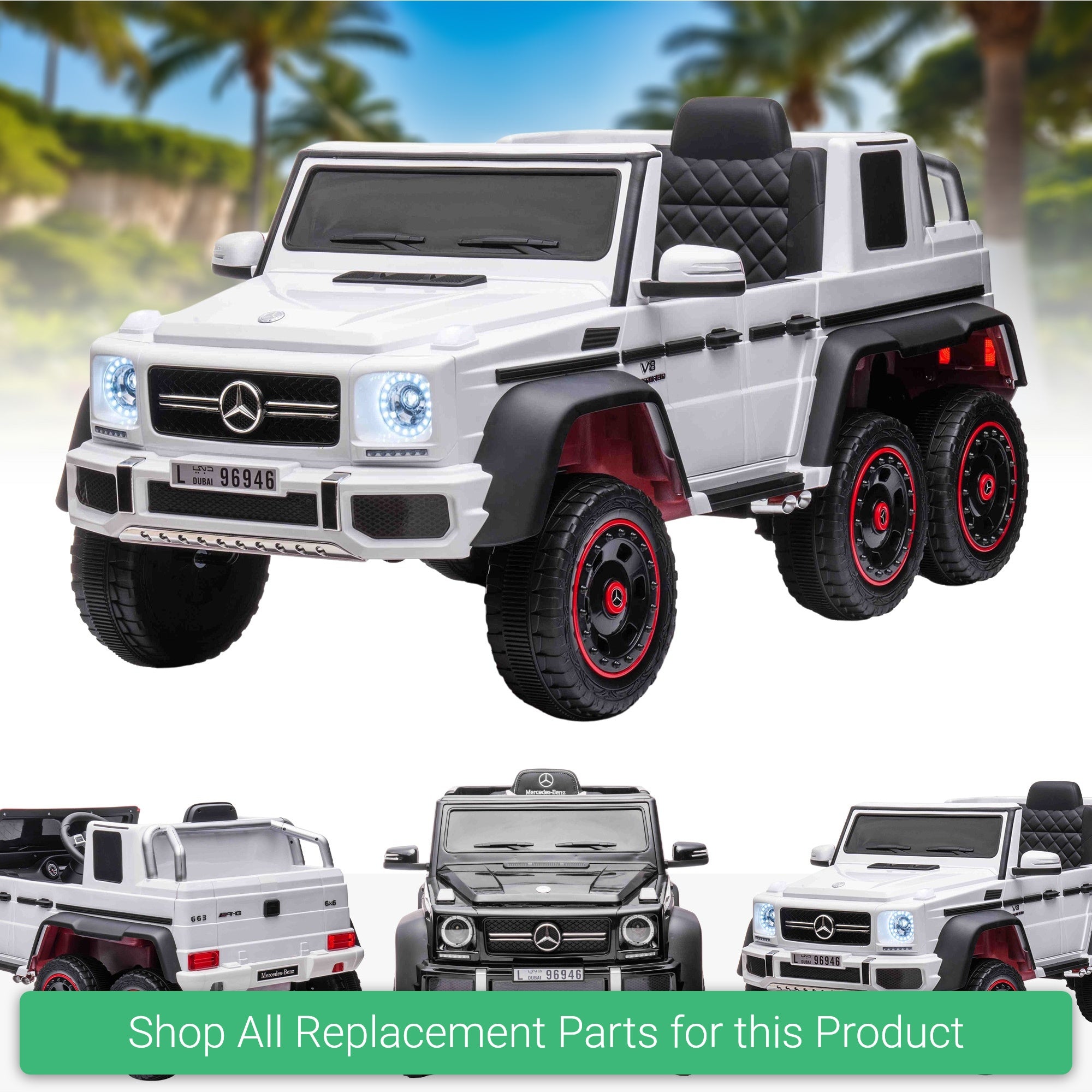 Replacement Parts and Spares for Kids Mercedes Benz G63 AMG 6X6 - 12V - G63-6X6-12-VARI - Benz G63 AMG 6X6