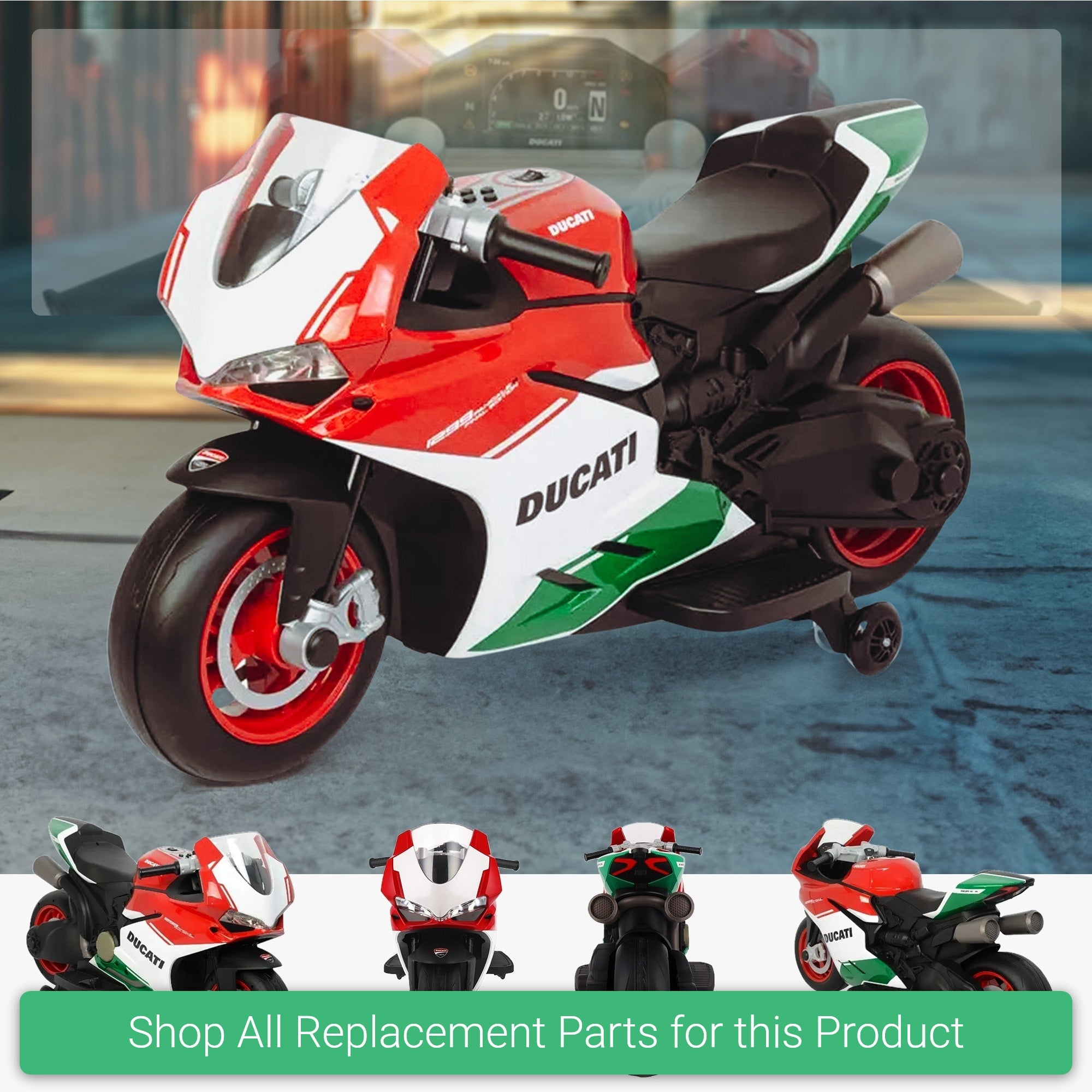 Replacement Parts and Spares for Kids Ducati 1299 Panigale 12V Motorbike - DUCATI-1299 - 2138A