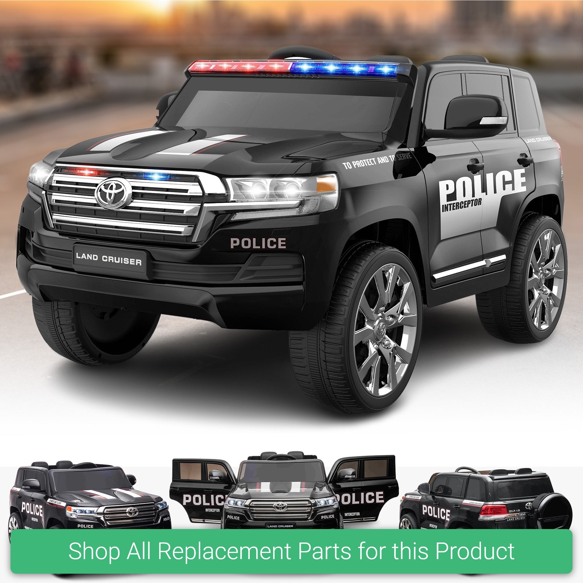 Replacement Parts and Spares for Kids Toyota Land Cruiser Police - LandCruiser-POL-VARI - JJ2022 Police Version