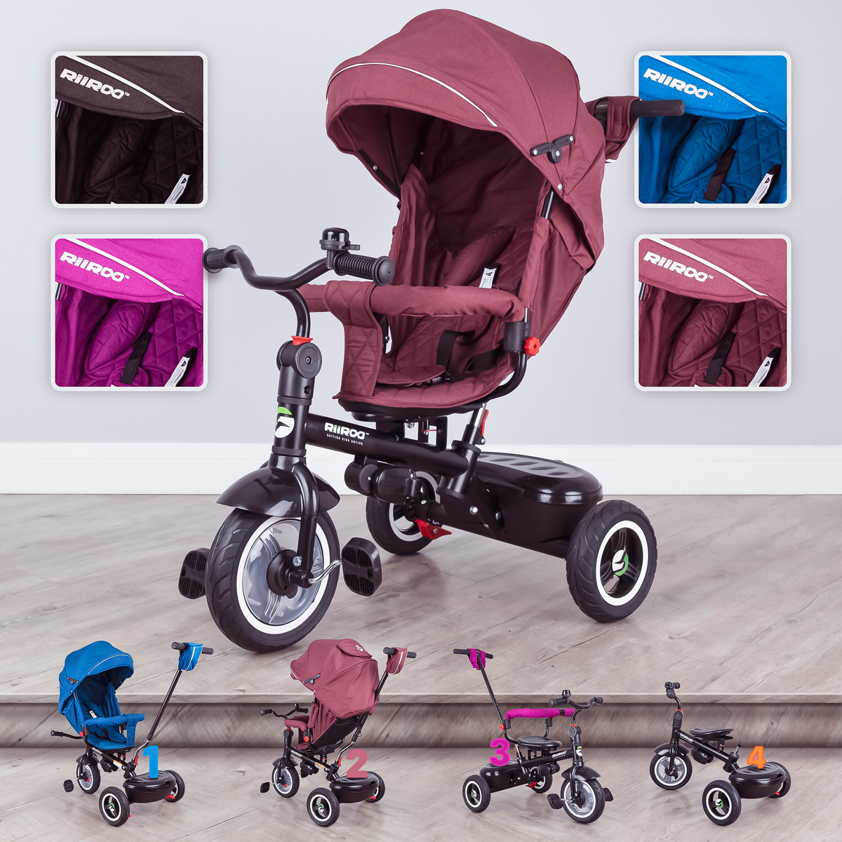 RiiRoo Trikes Ride On Baby Trike Toddler Trike