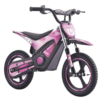 05-onemx-ex1-14-inch-kids-electric-pit-bike-pink-front-side-view.jpg