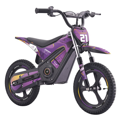 05-onemx-ex1-14-inch-kids-electric-pit-bike-purple-front-side-view.jpg