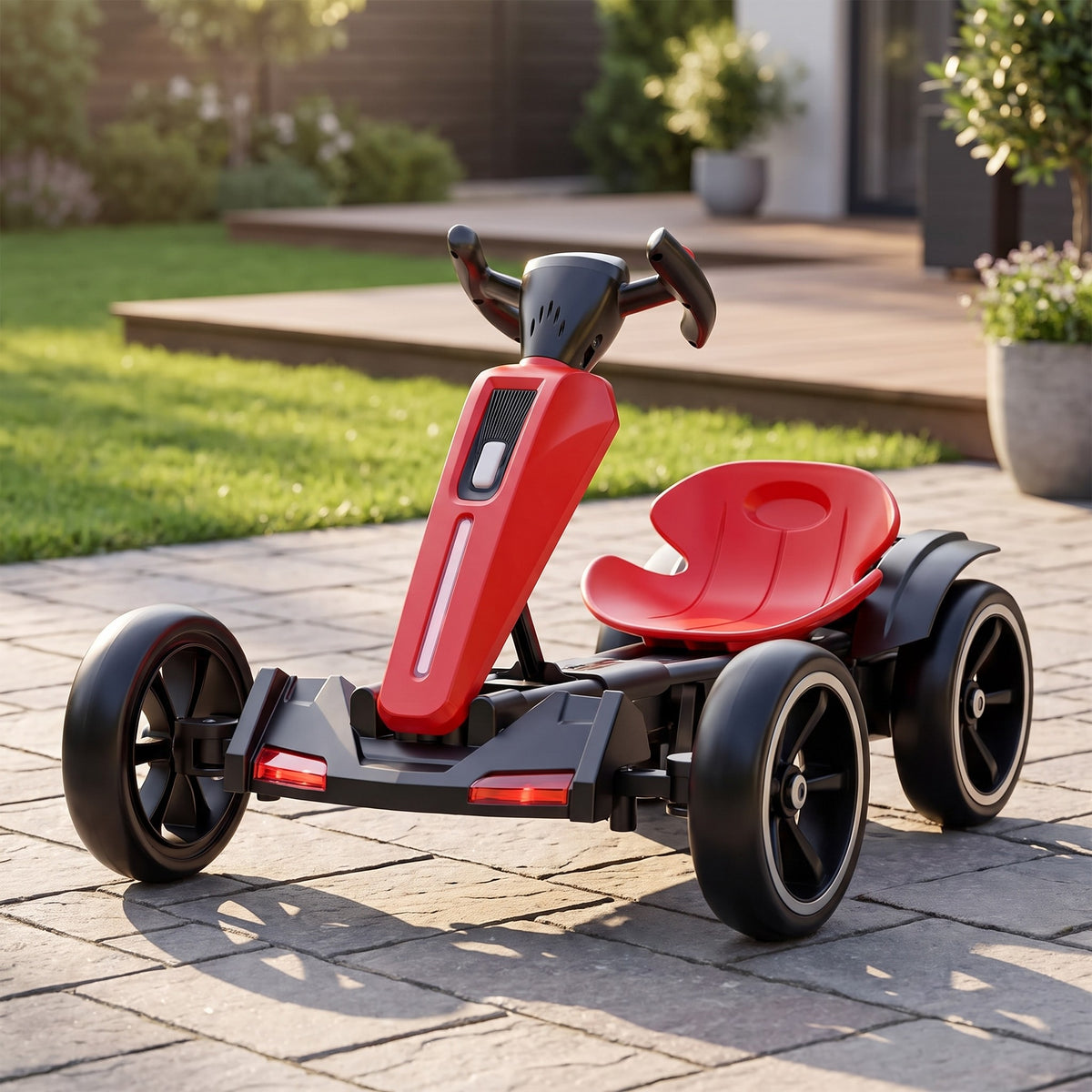 06-voltracer-12v-kids-electric-go-kart-red-garden-lifestyle.jpg