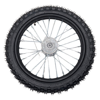 Replacement Wheel for Kids Ride on's - 14 inch inner tube Front Wheel OneMX-EX2S - 104-3117