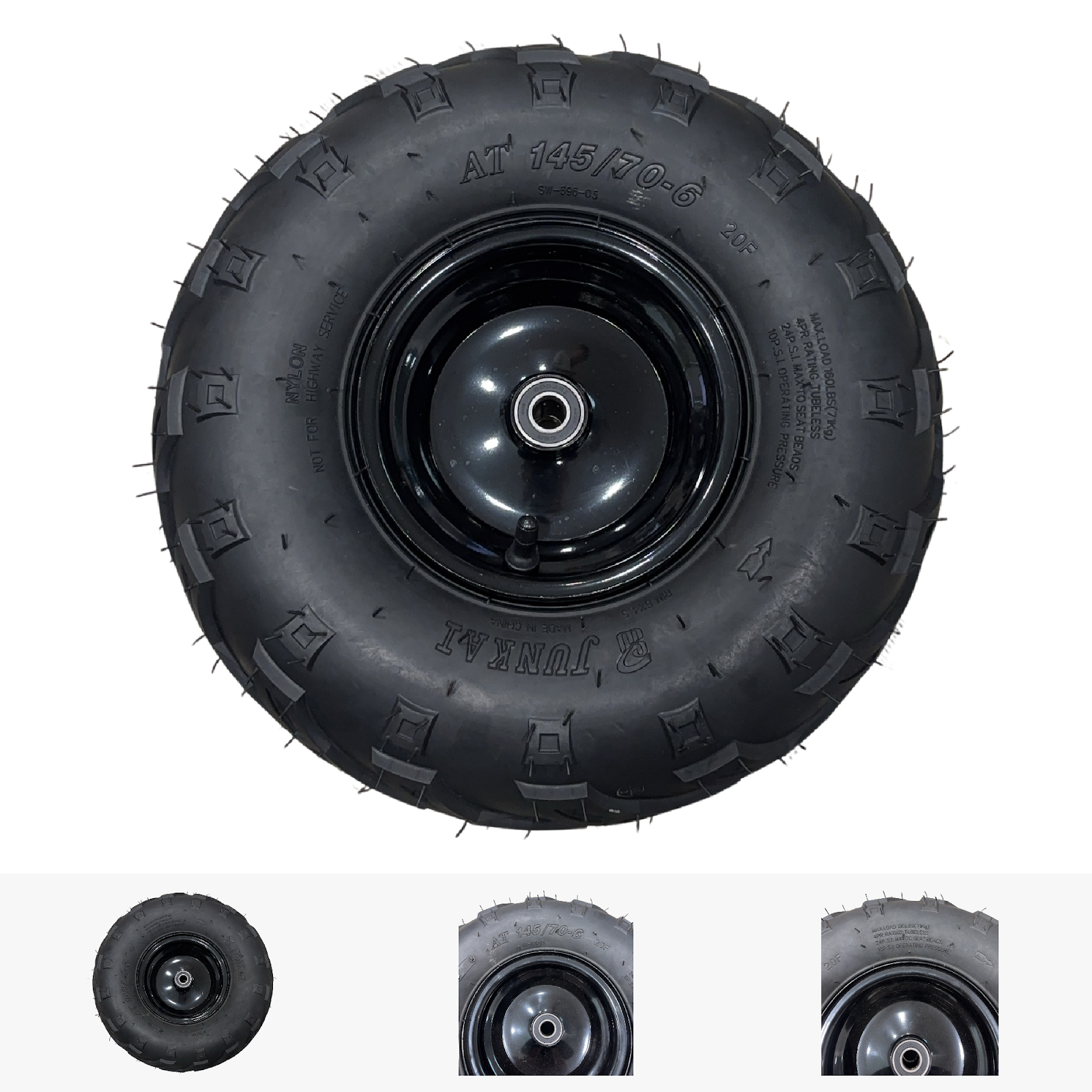 Replacement Wheel for Kids Ride on's - Front Left Wheel for 212cc Petrol Buggy  - 104-3192