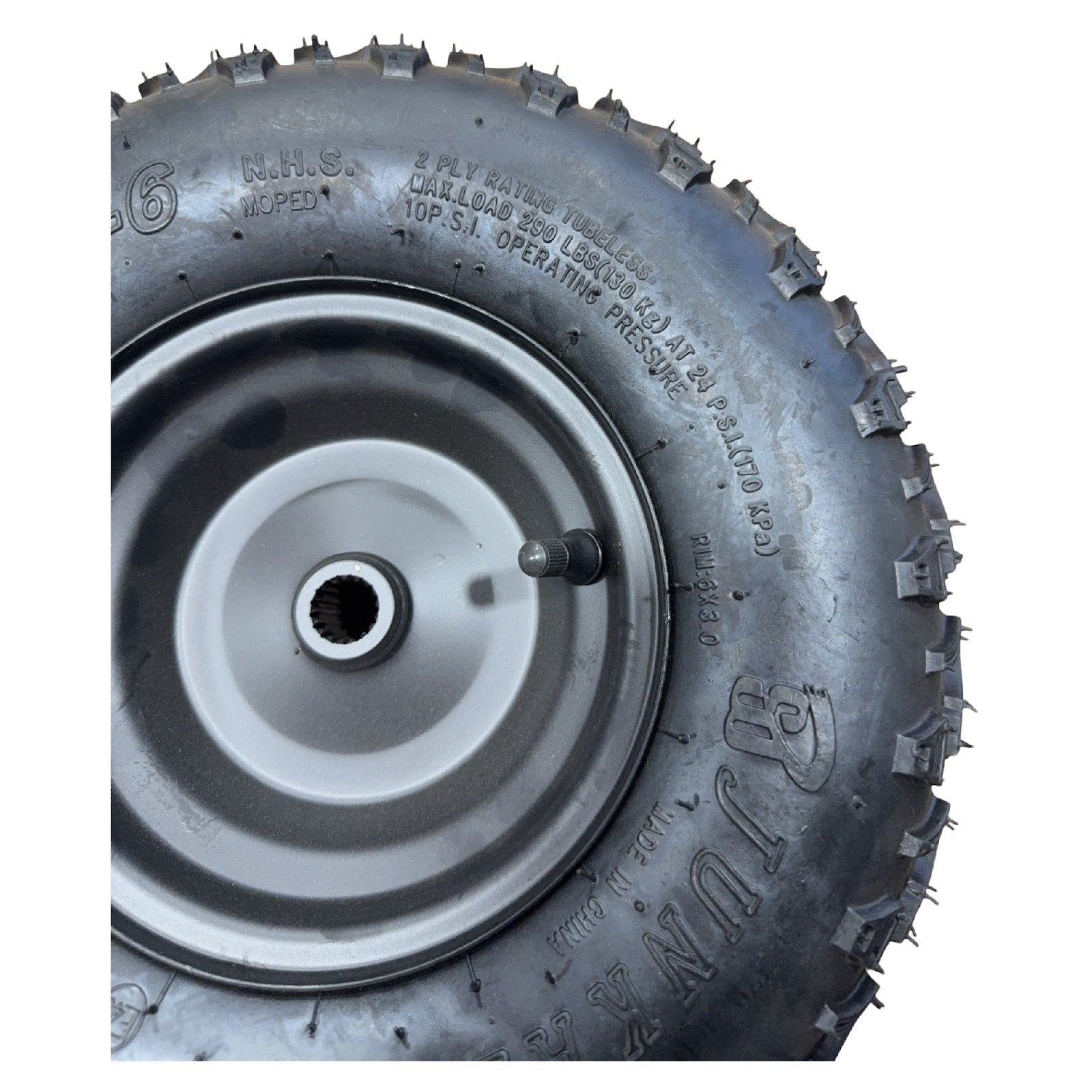 Replacement Wheel for Kids Ride on's - Rear Left Wheel Complete for OneBuggy-EX2S 6inch - 104-3180