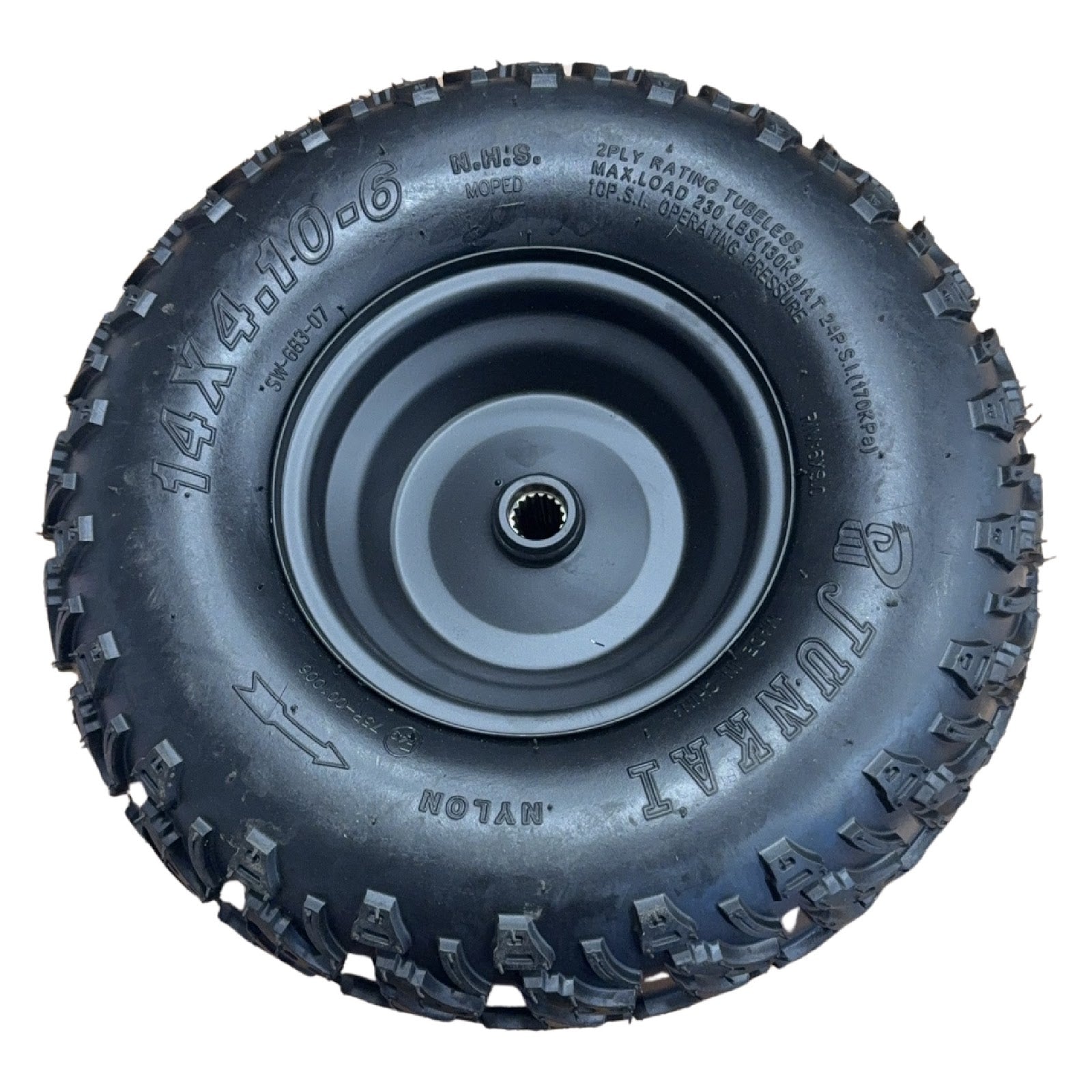 Replacement Wheel for Kids Ride on's - Rear Wheel Complete for OneBuggy-EX2S 6inch - 104-3179