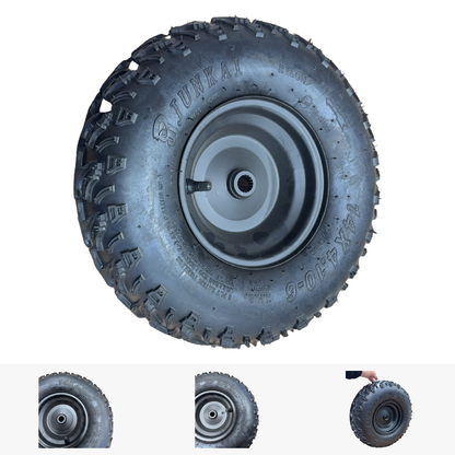 Replacement Wheel for Kids Ride on's - Rear Left Wheel Complete for OneBuggy-EX2S 6inch - 104-3180