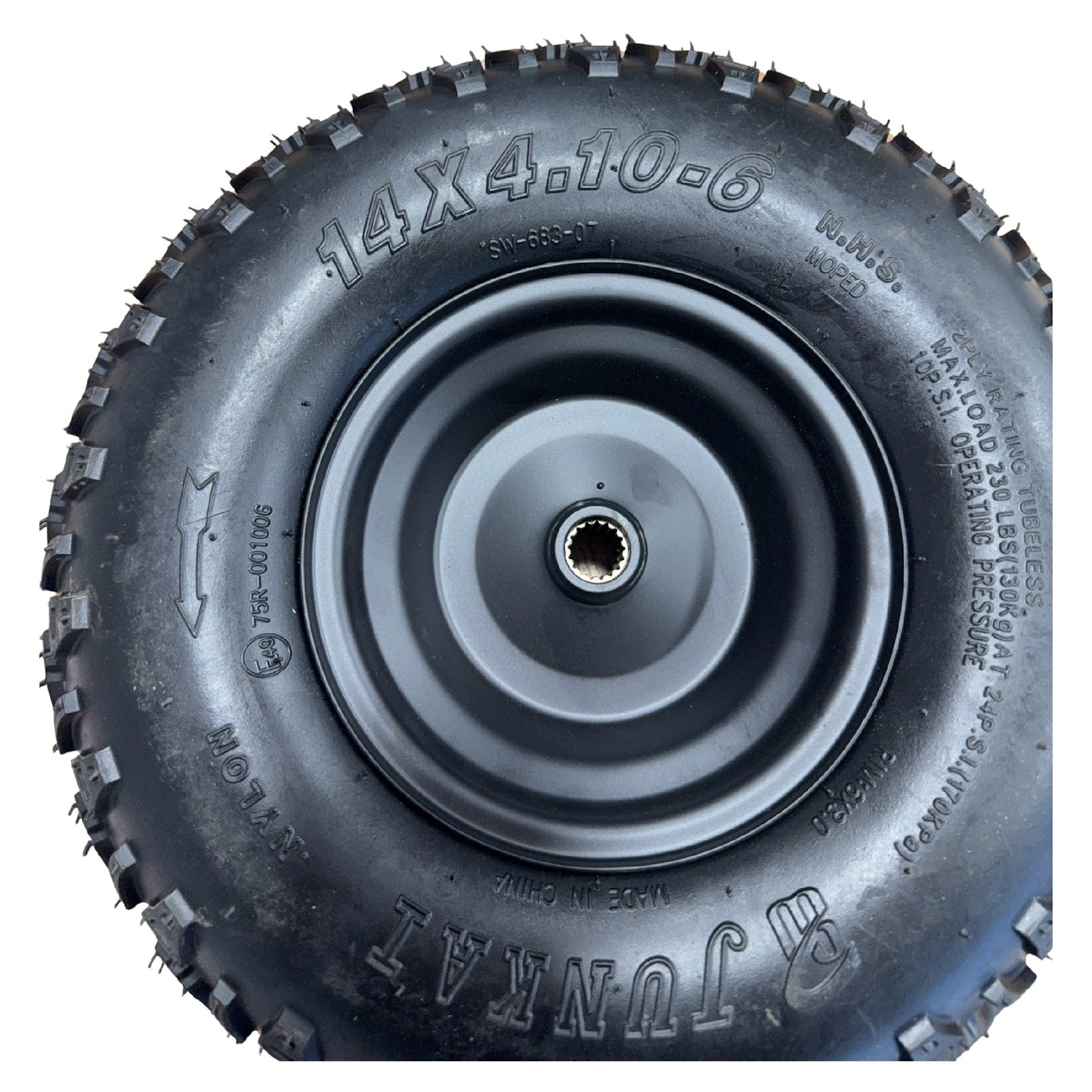 Replacement Wheel for Kids Ride on's - Rear Wheel Complete for OneBuggy-EX2S 6inch - 104-3179