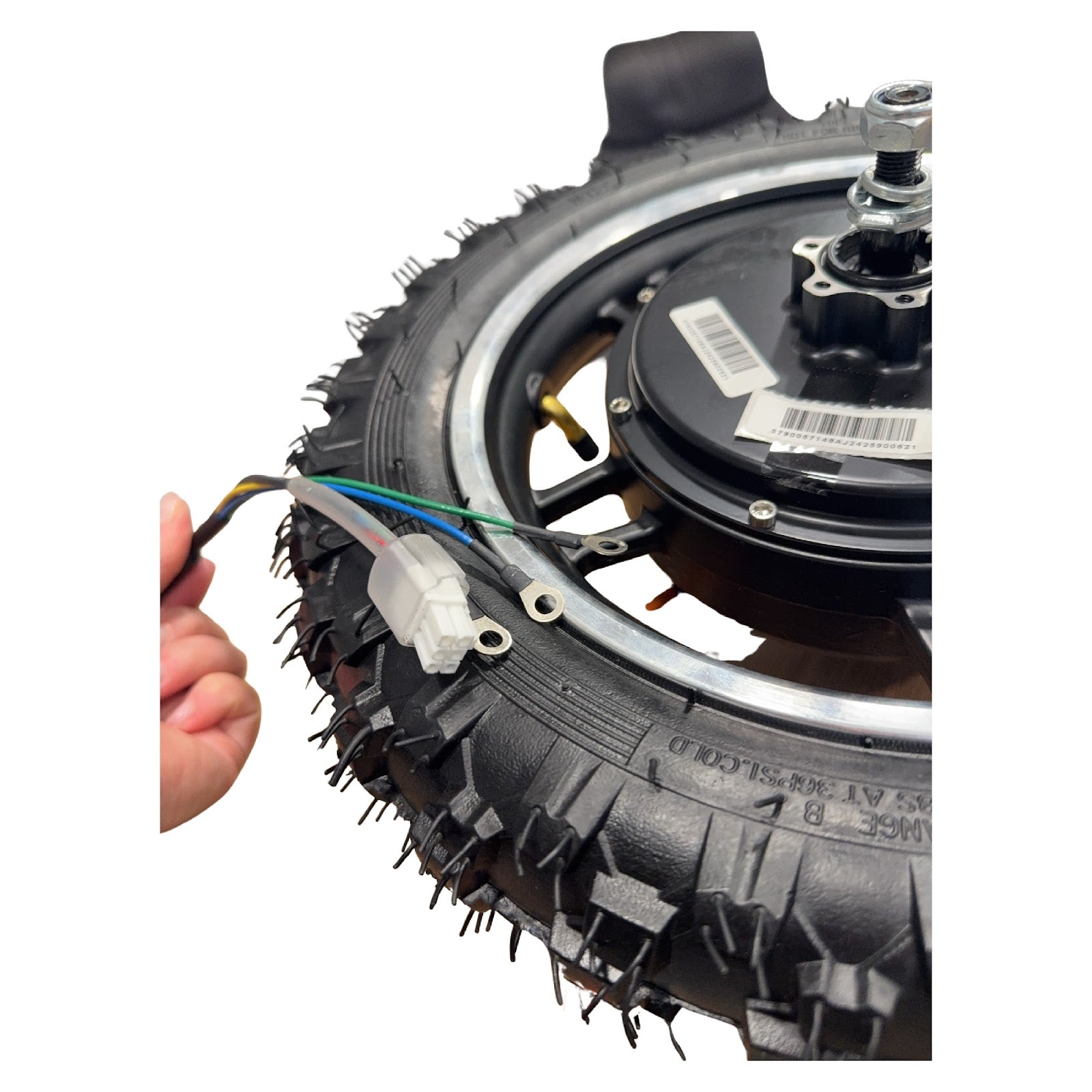 Replacement Wheel for Kids Ride on's - 36V Rear Electric Dirt Bike Wheel with Lead Acid Motor  - 104-2997