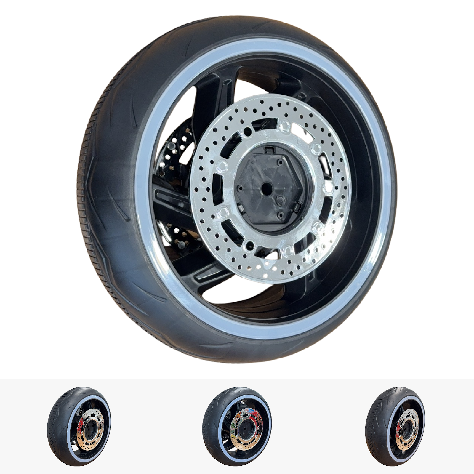 Replacement Wheel for Kids Ride on's - Vortex Motorbike Front Wheel  - 104-3343